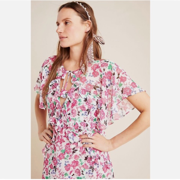 NWT MISA Los Angeles Katarina Maxi Dress in Peony Floral Ditsy - Medium - Picture 2 of 7